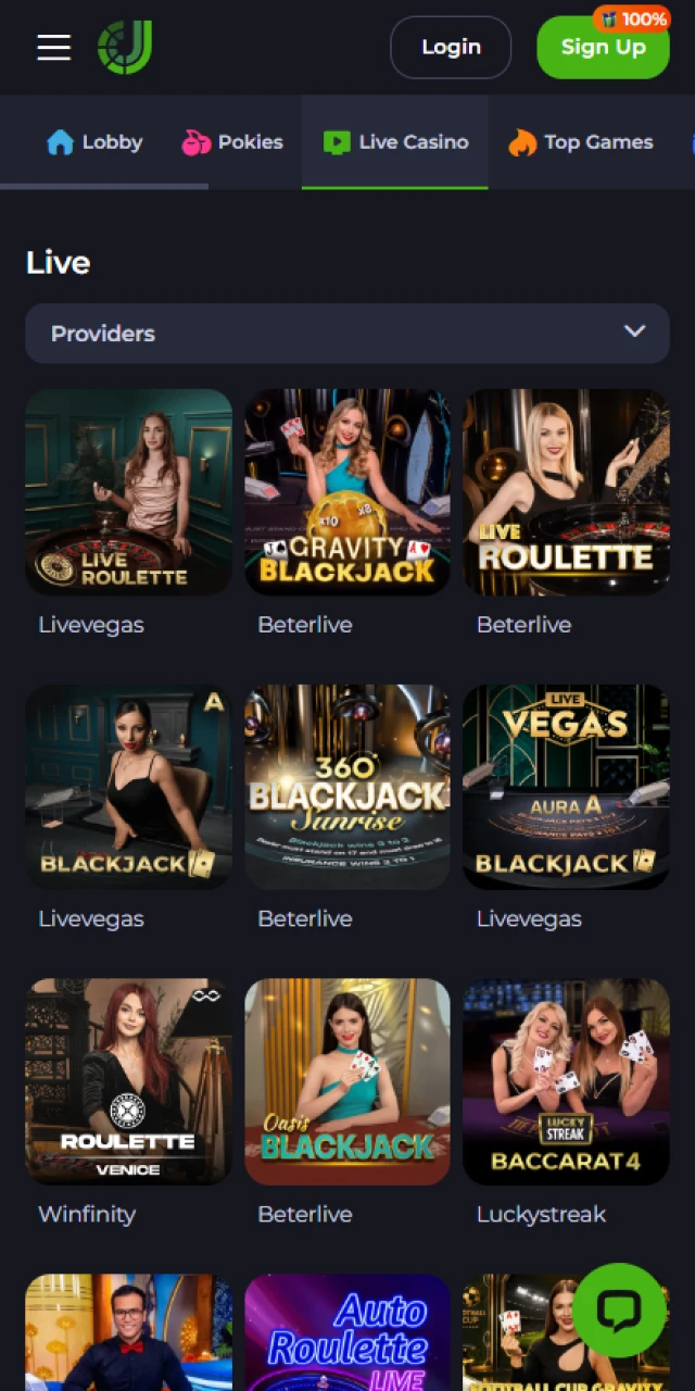 Join real-time tables in the JeetCity app live casino lobby.
