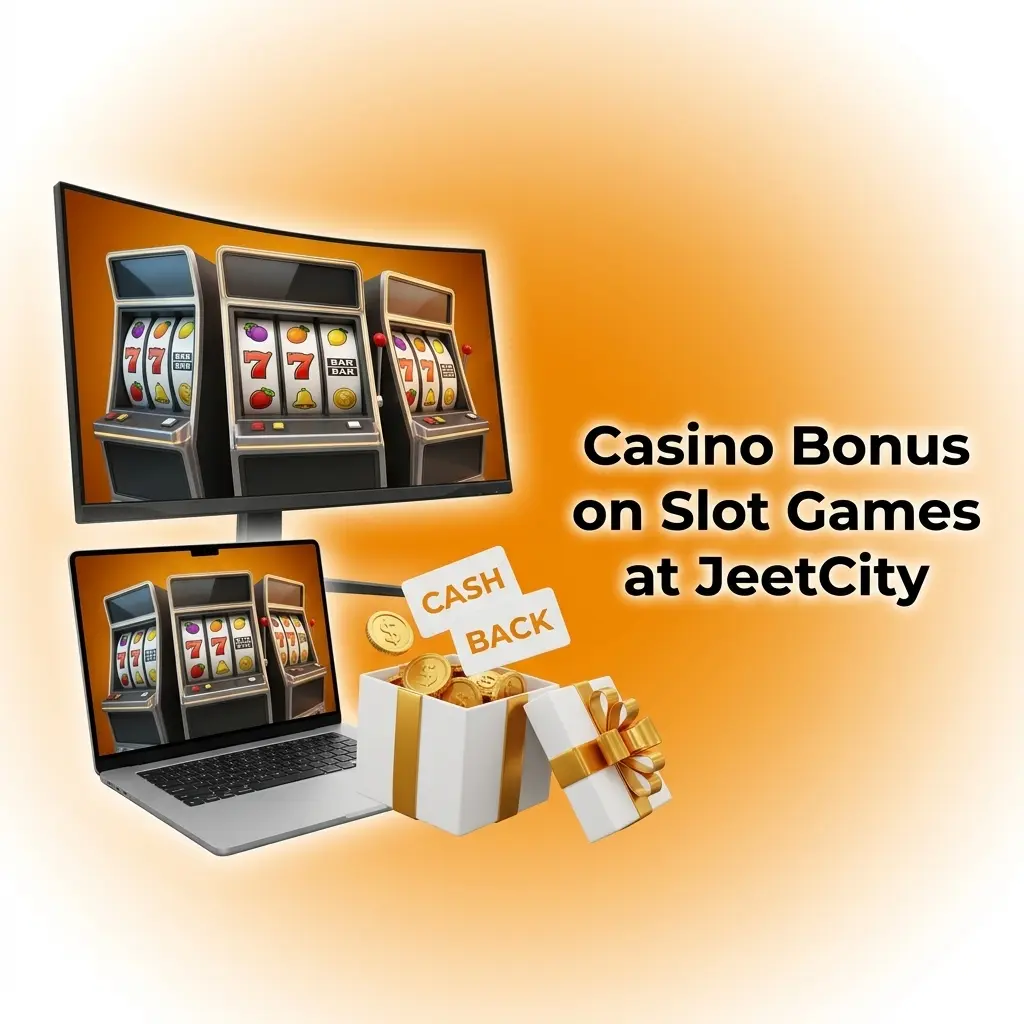 JeetCity casino slot bonus offer showing 100% match up to EUR 7500 plus 100 free spins on first deposit