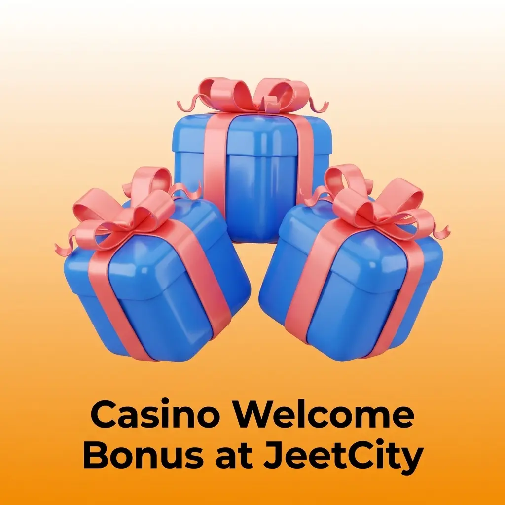 JeetCity casino welcome bonus package showing 100% match up to €7,500 plus 100 free spins across four deposits