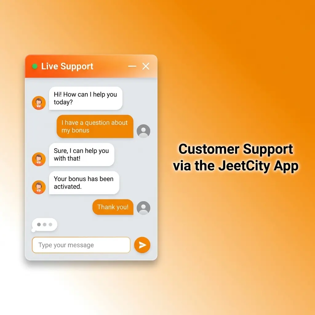 JeetCity app customer support screen showing live chat, email, and FAQ help centre options for Australian users