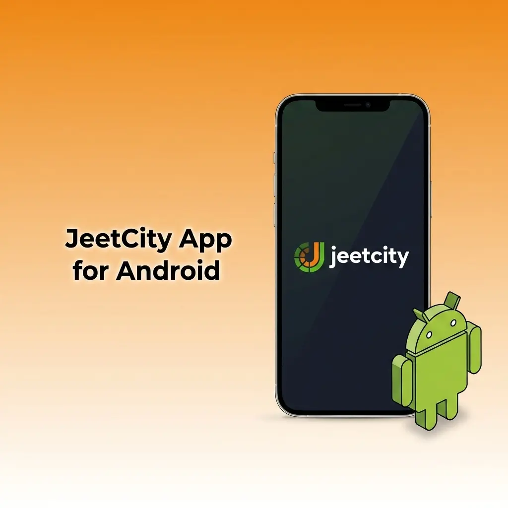 JeetCity Android app download page showing APK requirements, compatible devices, and update instructions for Australian players