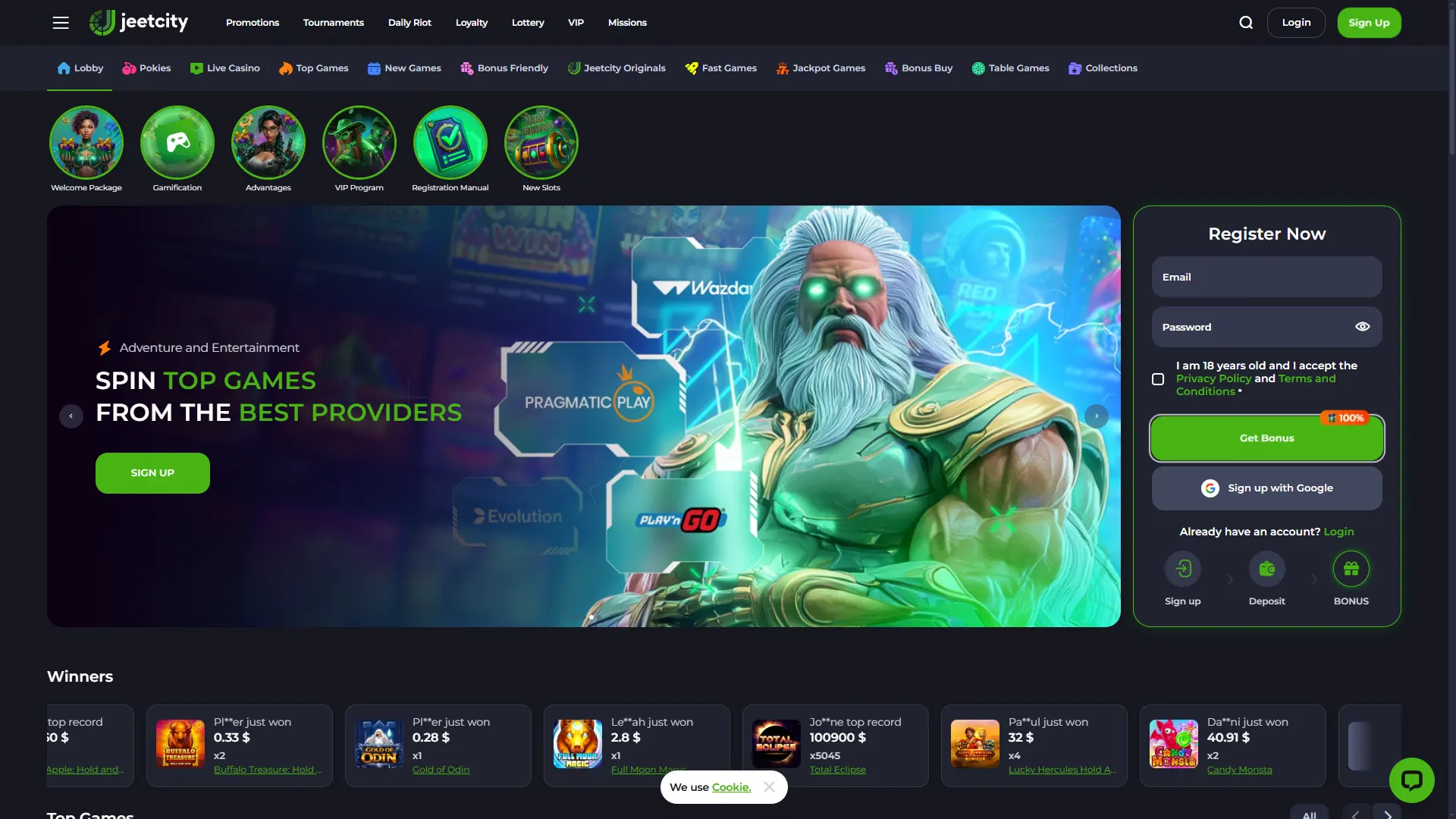 Visit the main page to start playing casino games at JeetCity.